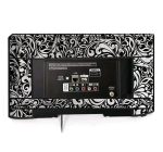 Elegant Black & White Floral LED TV Cover – 32 Inch - Image 3