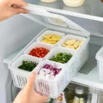 Fridge Storage Boxes Freezer Storage Containers, Container for Kitchen Storage Set, Storage in Kitchen, Vegetable Storage, Draining Crisper Refrigerator Food - Image 6