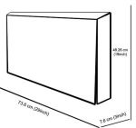 Elegant Black & White Floral LED TV Cover – 32 Inch - Image 4