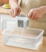 Fridge Storage Boxes Freezer Storage Containers, Container for Kitchen Storage Set, Storage in Kitchen, Vegetable Storage, Draining Crisper Refrigerator Food - Image 5
