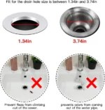 Kitchen 2 in 1 Silicon Sink Drain Strainer Basin Sink Drainer - Image 4