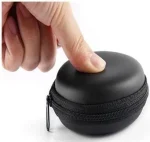 Earphone Carrying Cute Case Round Pocket Pouch for Headphone Data Cable, Coins, AirPods, Pen drive, Earphone Case Organizer Perfect Return Gift (Mix